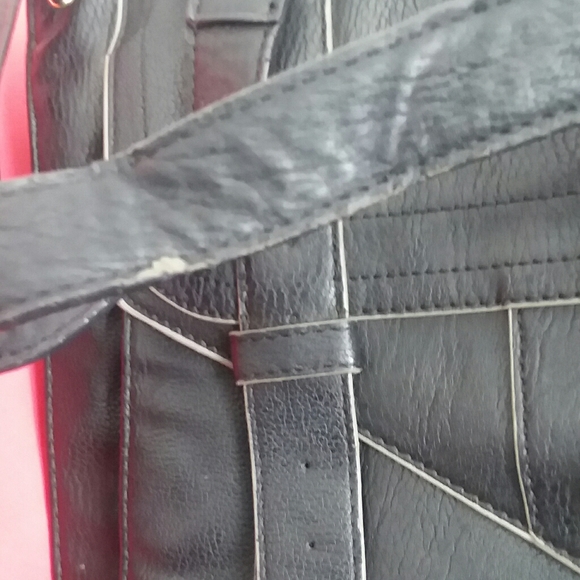 Steve Madden Large Leather Shoulder Satchel - Picture 5 of 15